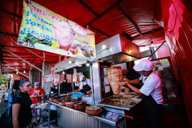 Una taquería callejera en Ciudad de México