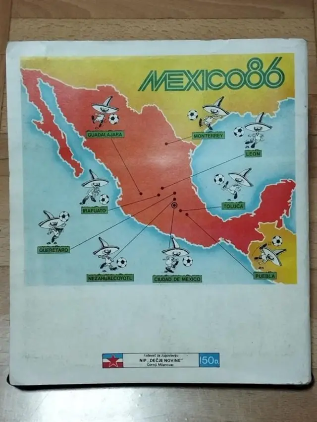album sa sličicama za svetsko prvenstvo u Meksiku 1986.