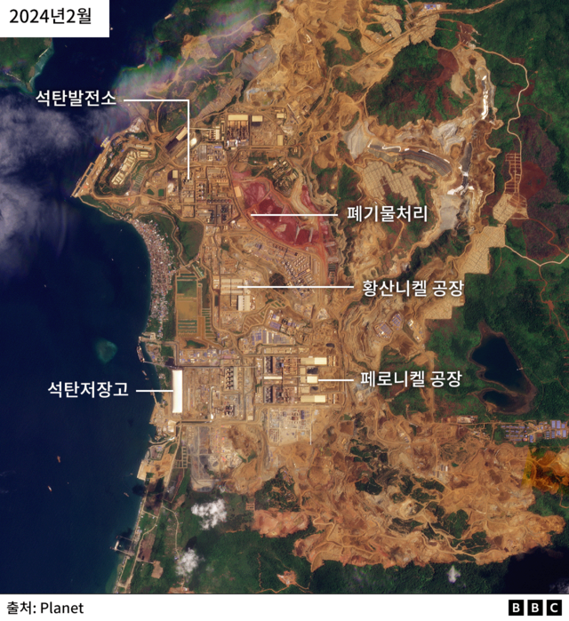 2024년 촬영된 오비 섬 위성사진