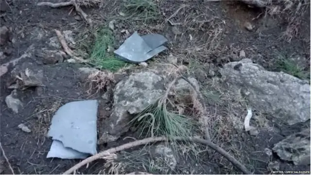 पाकिस्तानी सेना द्वारा जारी भारतीय हमले के बाद की तस्वीर