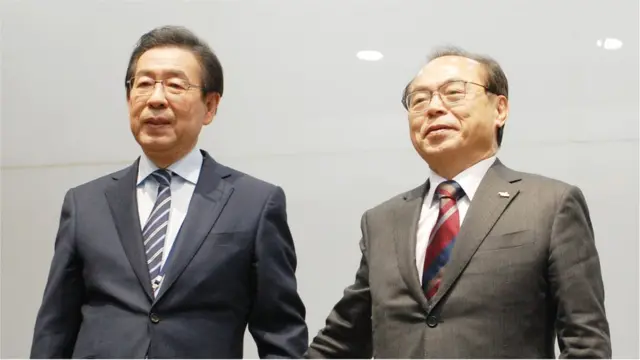 박원순 전 서울시장(왼쪽)과 오거든 전 부산시장은 모두 성추행 관련으로 궐위가 생겼다