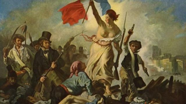 "الحرية تقود الشعب" لوحة للفنان الفرنسي فرديناند فيكتور أوغين دي لاكروا