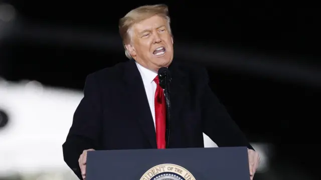 Donald Trump lors d'un rassemblement en Géorgie le 4 janvier 2021