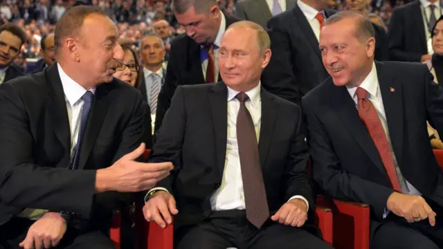 İlham Əliyev, Vladimir Putin, Recep Tayyip Erdoğan
