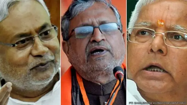 नीतीश कुमार, सुशील कुमार मोदी और लालू प्रसाद यादव