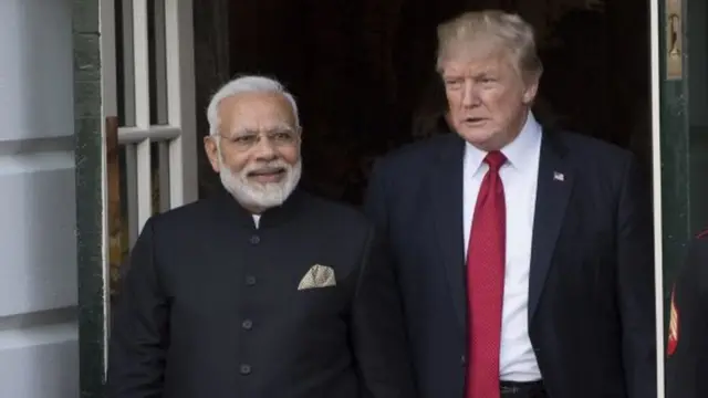 ડોનાલ્ડ ટ્રમ્પ અને નરેન્દ્ર મોદી