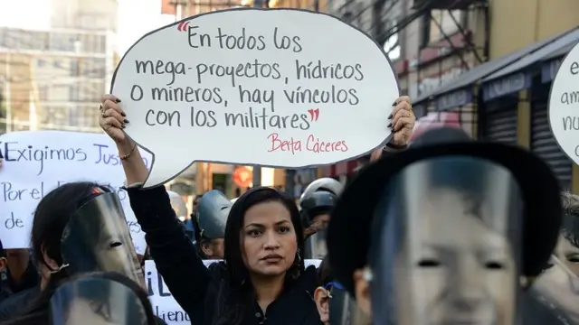 Manifestación del Día de la Mujer en Tegucigalpa, el 25 de enero de 2017.