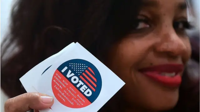 ఎన్నికల్లో ఓటు వేసిన మహిళ