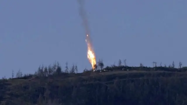 मार गिराया गया रूसी विमान