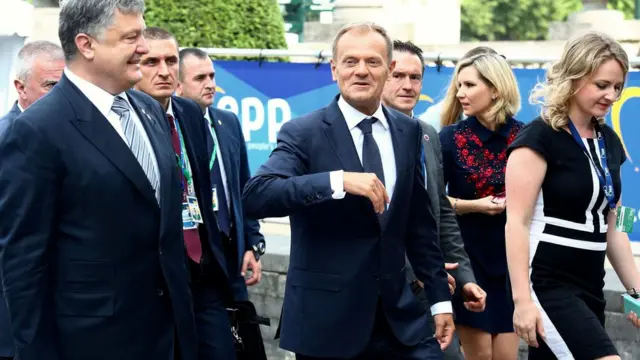 Президент Порошенко и глава Европейского Совета Дональд Туск
