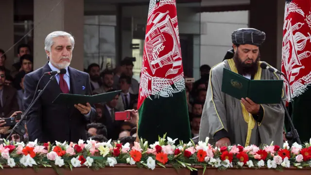 Абдулла Абдулла во время церемонии