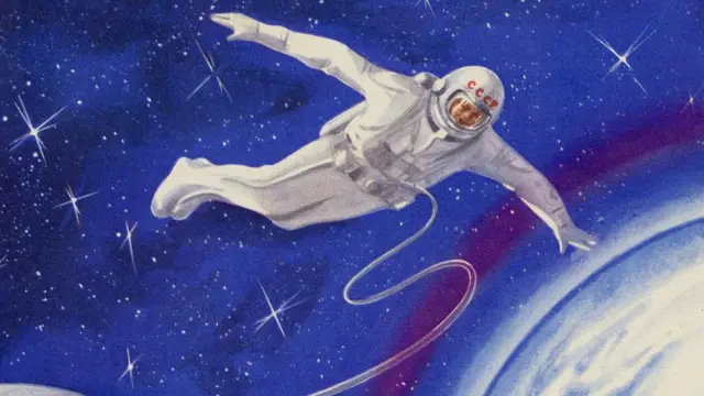 Ilustração da primeira viagem espacial russa