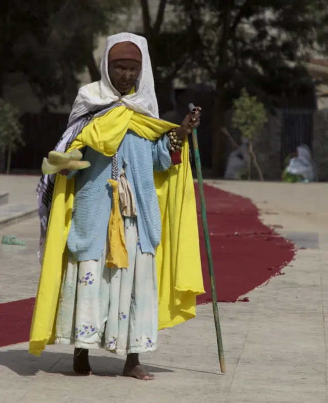 An Ethiopian nun at the Church of St Mary of Zion in Axum