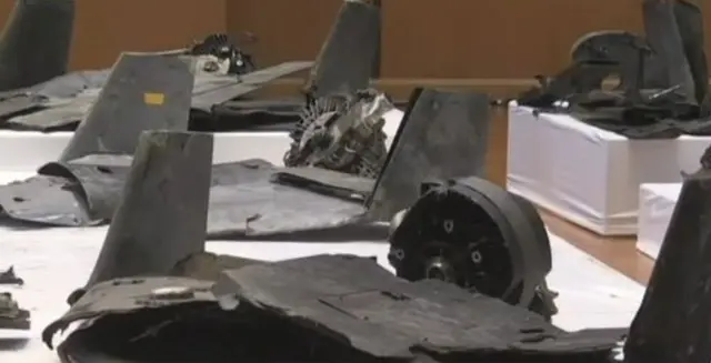 సౌదీ చూపించిన శకలాలు