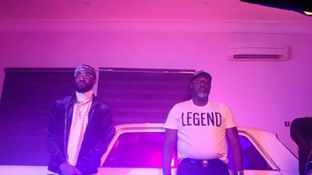 Behind di scenes for di Dino video