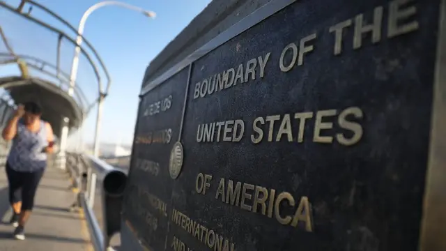 Paso fronterizo entre México y Estados Unidos en El Paso, Texas.
