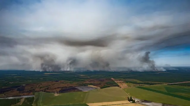 Лесной пожар во Франции