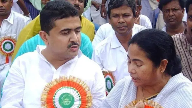 સુવેંદુ અધિકારી અને મમતા બેનરજી