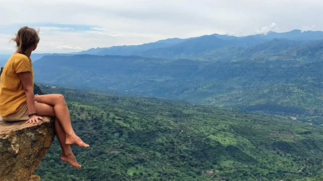Joanna em Barichara, na Colômbia