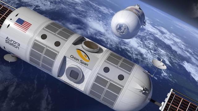 Estação Aurora no espaço