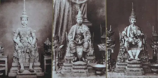 พระบรมฉายาลักษณ์ รัชกาลที่ 5, 6 และ 7 ในพระราชพิธีบรมราชาภิเษก