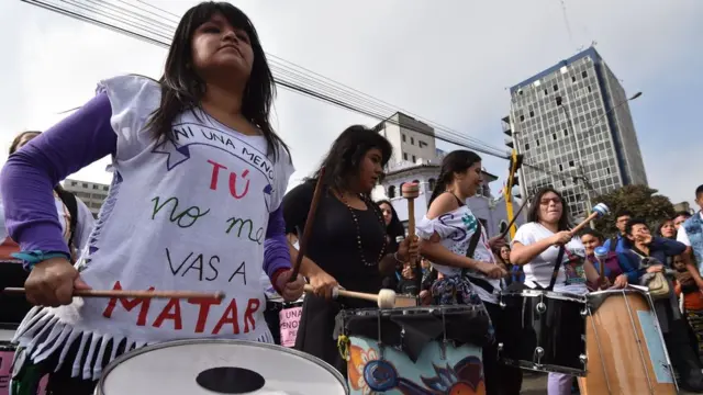 Protesto contra a violência no Peru