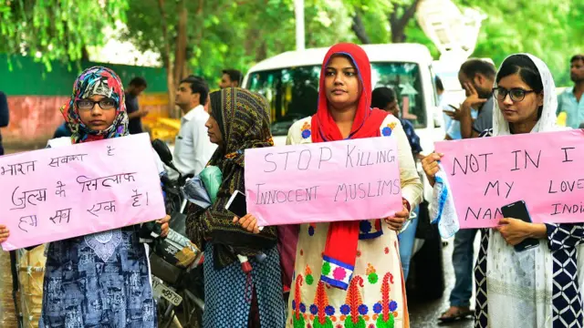 মুসলিমদের ওপর নির্যাতনের বিরুদ্ধে দিল্লিতে বিক্ষোভ, জুলাই, ২০১৭