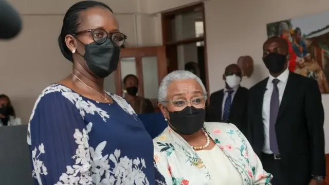 Umugore wa perezida w'u Rwanda Jeannette Kagame n'umugore wa perezida wa Kenya Margaret Kenyatta mu kwizihiza uwo munsi i Nairobi muri Kenya