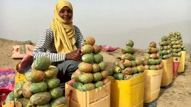 ሃሊማ ሞሐመድ አንድ ፍሬ በለስ በአንድ ናቅፋ ትሸጣለች።