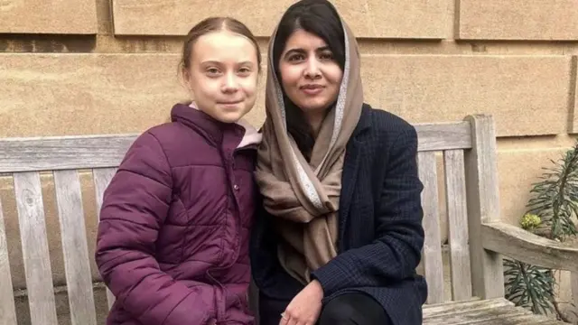 ملاله سال گذشته در آکسفورد با گرتا تونبرگ فعال محیطزیست ملاقات کرد