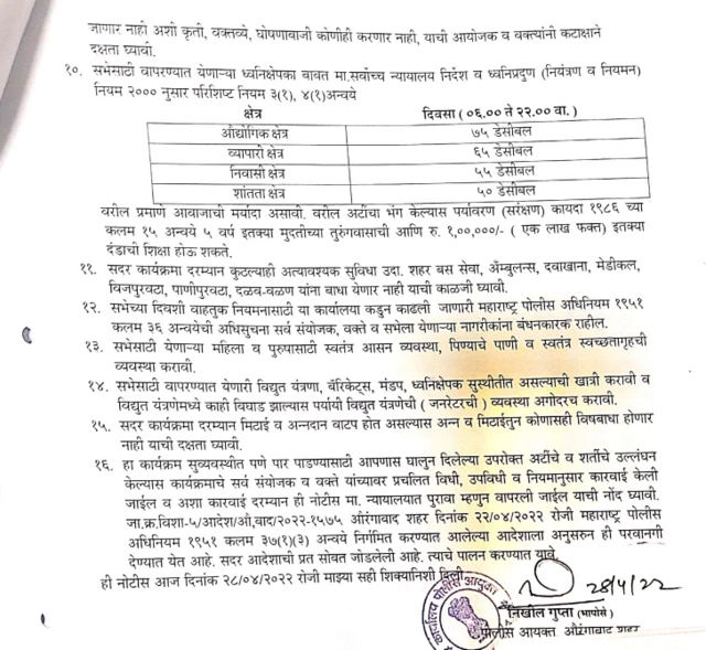 मनसेः राज ठाकरे यांच्या औरंगाबादच्या सभेला परवानगी मिळाली पण.....