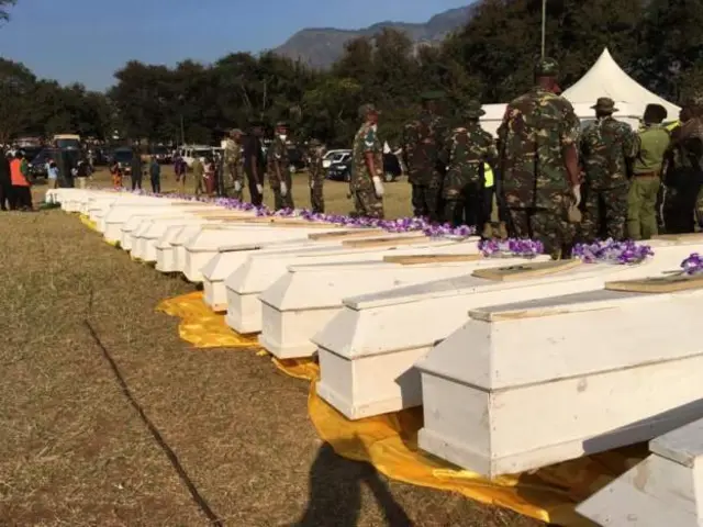 Miili ikiwa kwenye majeneza tayari kuzikwa