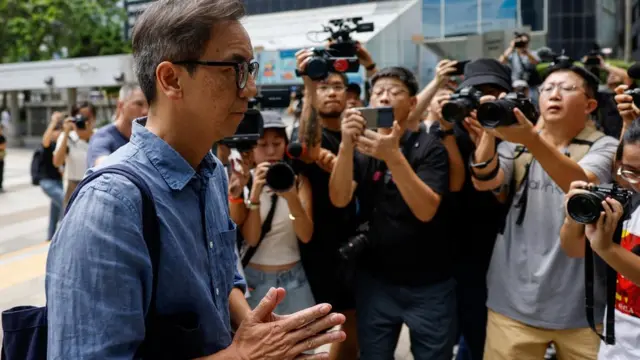 Chung Pui-kuen, former chief editor of the Stand News, arrives at the District Court in a landmark sedition trial against two former editors of now-shuttered online media Stand News, in Hong Kong, China, September 26, 2024.