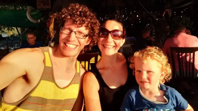 James Prodger, his wife and son