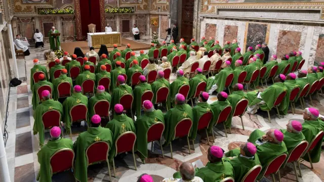 Papa avuga ijambo itariki 24/02/2019 ku munsi wa nyuma w'inama ikomeye kw'hohotera rishingiye kugitsina muri Kiriziya Gatolika