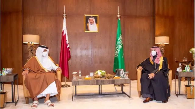 أمير قطر وولي عهد السعودية