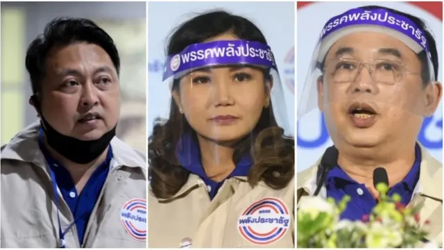 3 ว่าที่ รมต. ป้ายแดงในสังกัด พปชร. - นายสุชาติ ชมกลิ่น, นางนฤมล ภิญโญสินวัฒน์ และนายอนุชา นาคาศัย (จากซ้ายไปขวา)