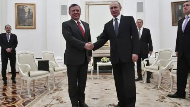 Rey Abdalá e Putin