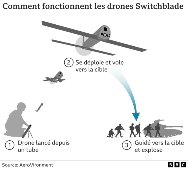 Schéma de l'action du drone