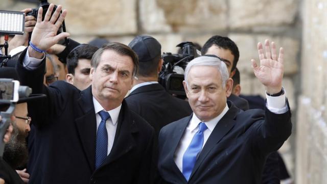 Bolsonaro e Netanyahu no Muro das Lamentações