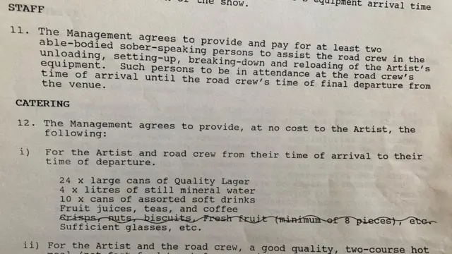 Food and drink requests