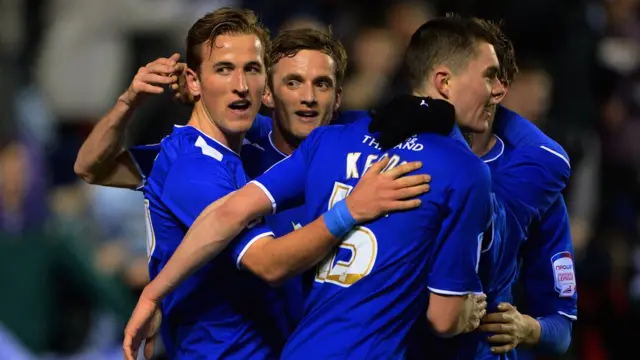 Harry Kane con el Leicester