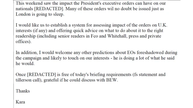 Foreign Office email