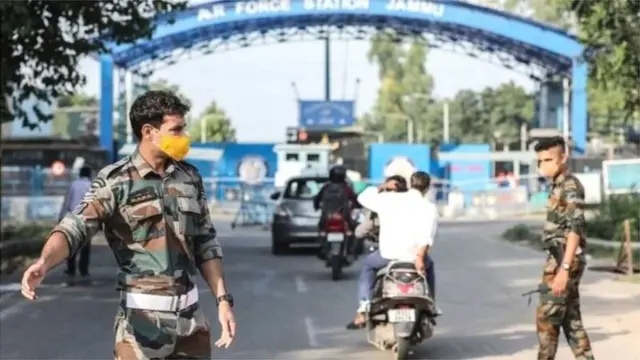 ఎయిర్‌ఫోర్స్ స్టేషన్ పై దాడి అనంతరం అక్కడ భద్రతా దళాలు భారీ ఎత్తున తనిఖీలు చేపట్టాయి.