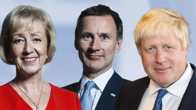 Muhafazakar Parti lider adayları arasında yer alan Leadsom, Hunt ve Johnson