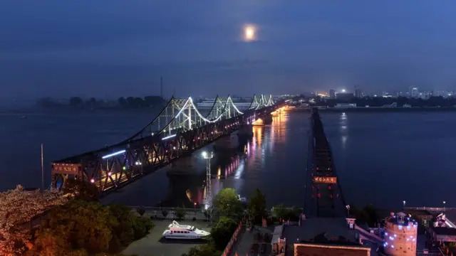 Frontera entre China y Corea del Norte.