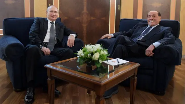 путин и берлускони в крыму