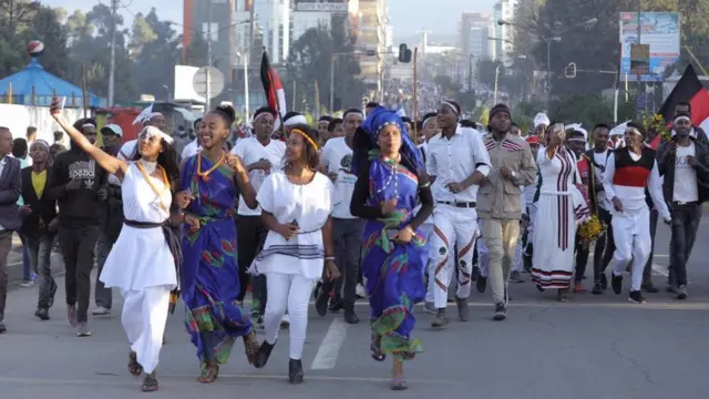 በአዲስ አበባ የተከበረው የኢሬቻ በዓል ታዳሚዎች