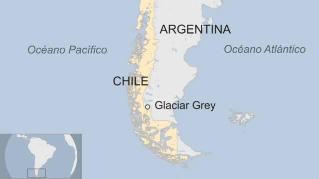 Mapa del sur de Chile