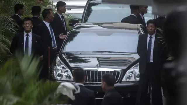 Kim Jong-un and Donald Trump arrive separately in Singapore on 10 July 2018